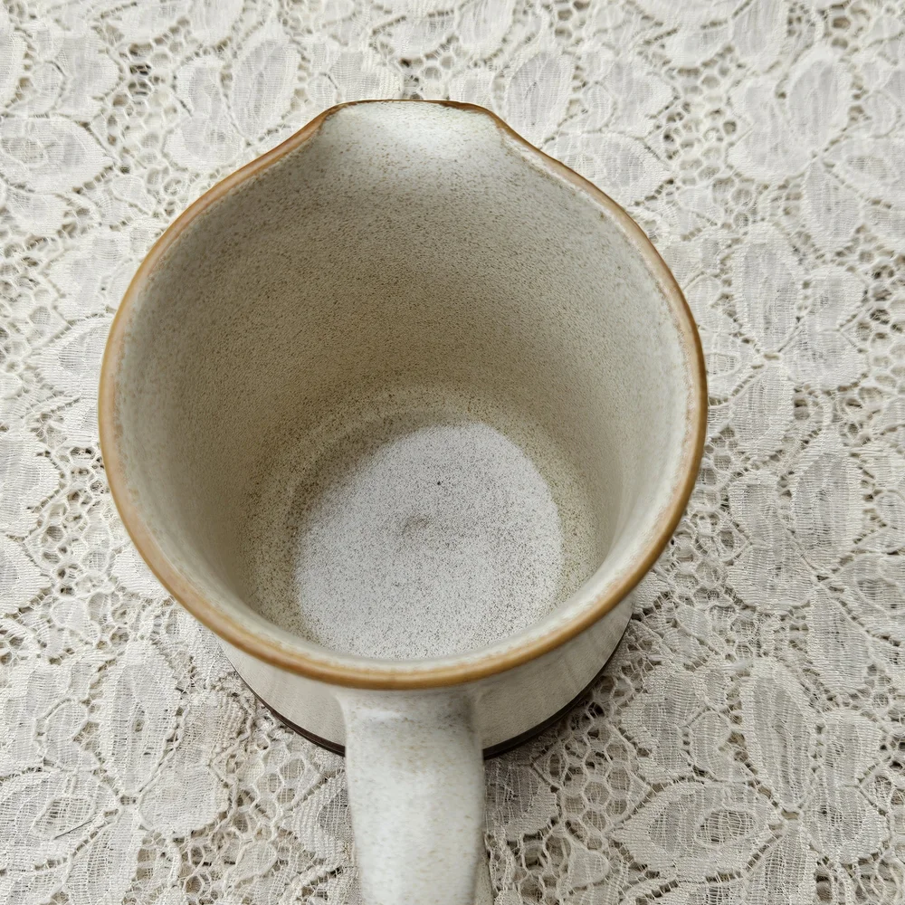Vintage Creamer Made in England Denby Stoneware Potter's Wheel Brown Cream